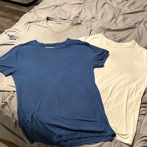 All 3 Tweeds Short Sleeve Tees - Blue, Gray, and Cream